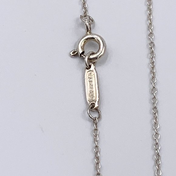 Authentic Tiffany & Co 925 Silver Double Dangling Hearts Pendant Necklace - Picture 6 of 9